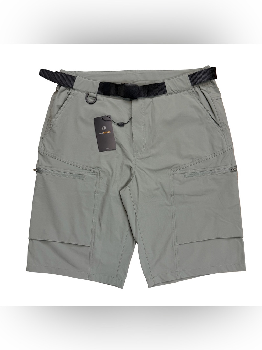 Mens Brand New Free Soldier Cargo Utility Tactical Green Shorts Size 36